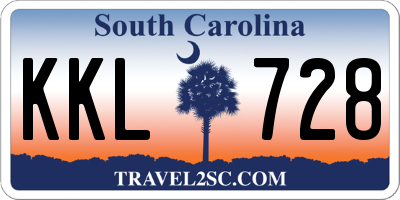 SC license plate KKL728