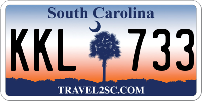SC license plate KKL733