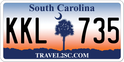 SC license plate KKL735
