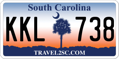 SC license plate KKL738