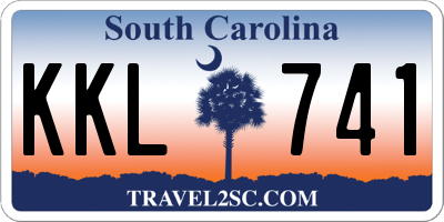 SC license plate KKL741