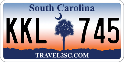 SC license plate KKL745