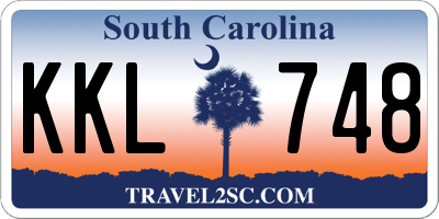SC license plate KKL748