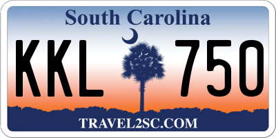 SC license plate KKL750