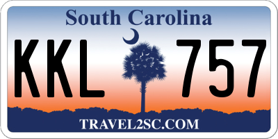 SC license plate KKL757