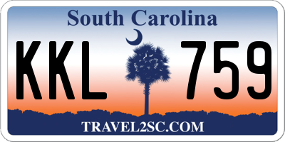 SC license plate KKL759