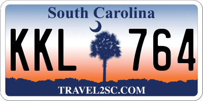 SC license plate KKL764