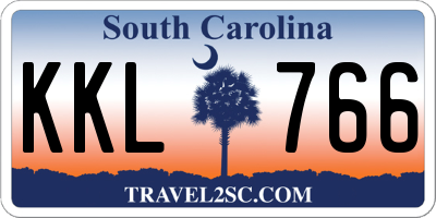 SC license plate KKL766