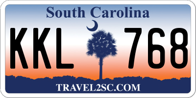 SC license plate KKL768