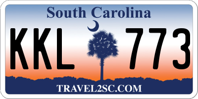 SC license plate KKL773