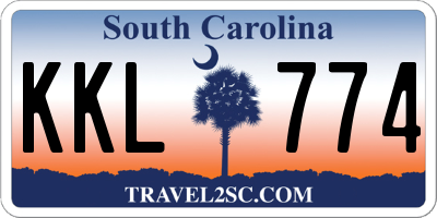 SC license plate KKL774