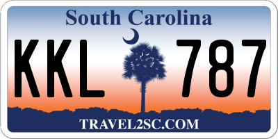 SC license plate KKL787