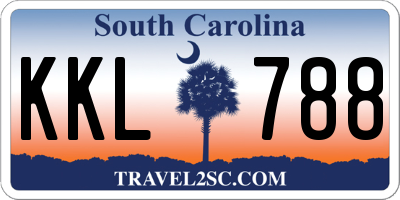SC license plate KKL788