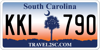SC license plate KKL790