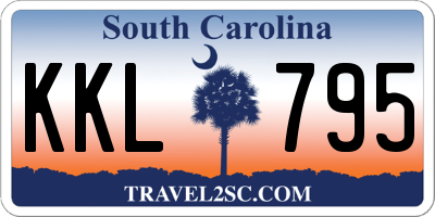 SC license plate KKL795