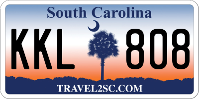 SC license plate KKL808