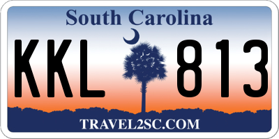 SC license plate KKL813