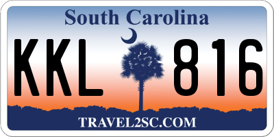 SC license plate KKL816