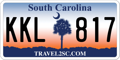 SC license plate KKL817