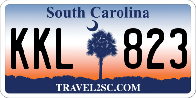 SC license plate KKL823