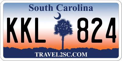 SC license plate KKL824