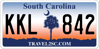 SC license plate KKL842