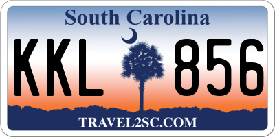 SC license plate KKL856
