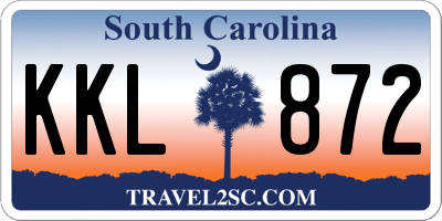 SC license plate KKL872