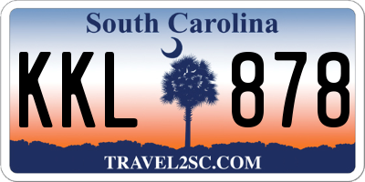 SC license plate KKL878