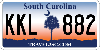 SC license plate KKL882