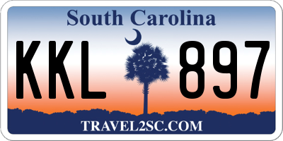 SC license plate KKL897