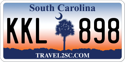 SC license plate KKL898
