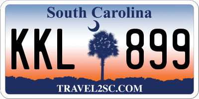 SC license plate KKL899