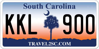SC license plate KKL900