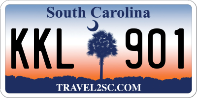 SC license plate KKL901