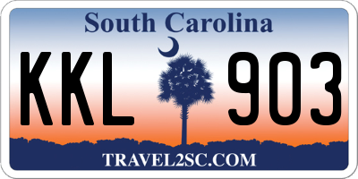 SC license plate KKL903