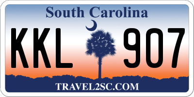 SC license plate KKL907