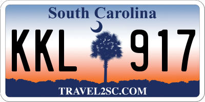 SC license plate KKL917