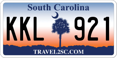 SC license plate KKL921