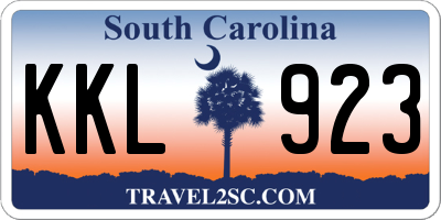 SC license plate KKL923