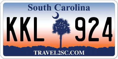 SC license plate KKL924