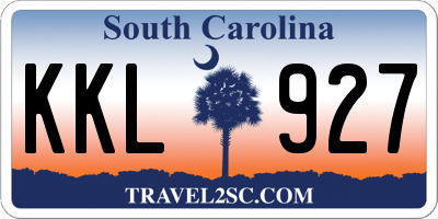 SC license plate KKL927