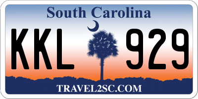 SC license plate KKL929