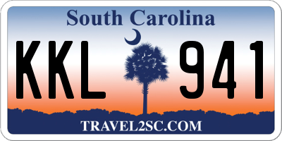 SC license plate KKL941