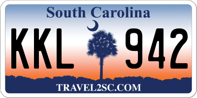SC license plate KKL942