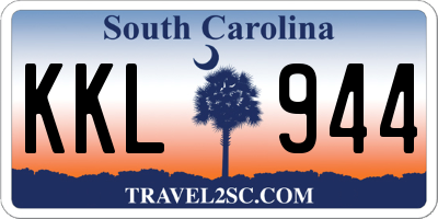 SC license plate KKL944