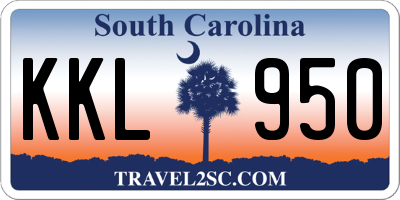 SC license plate KKL950