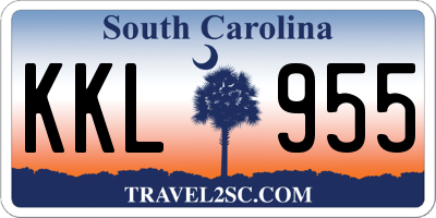 SC license plate KKL955