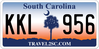 SC license plate KKL956