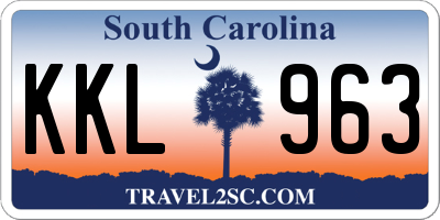 SC license plate KKL963
